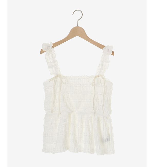  「カットレースリボンキャミソール」|キャミソール|