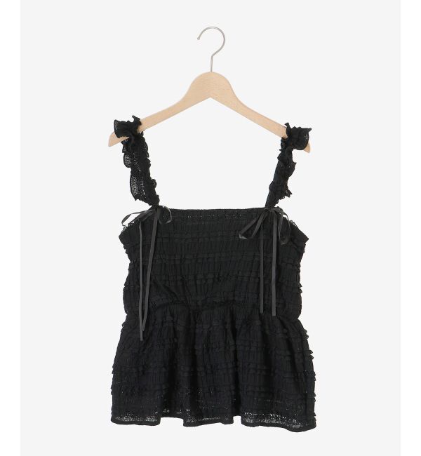  「カットレースリボンキャミソール」|キャミソール|