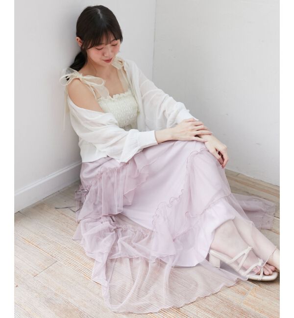  「カップ付ダブルリボンキャミソール」|キャミソール|