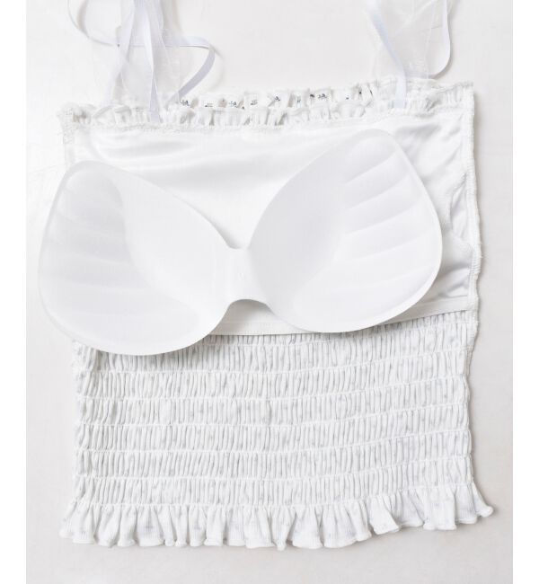  「カップ付ダブルリボンキャミソール」|キャミソール|