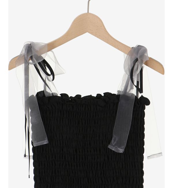  「カップ付ダブルリボンキャミソール」|キャミソール|