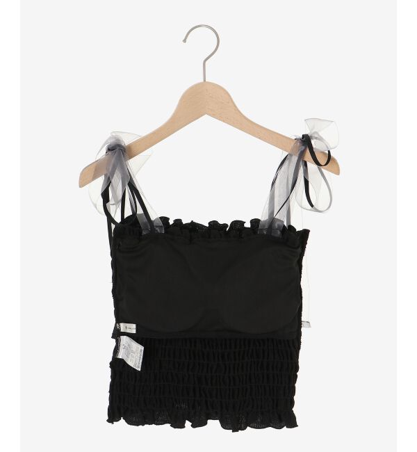  「カップ付ダブルリボンキャミソール」|キャミソール|