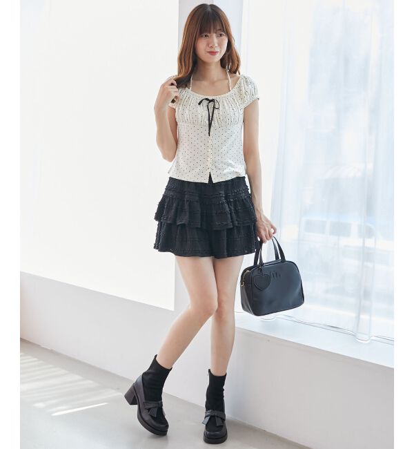  「リボン付きホルターネックカットソー」|Tシャツ・カットソー|