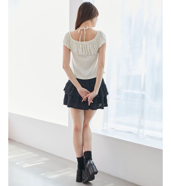  「リボン付きホルターネックカットソー」|Tシャツ・カットソー|