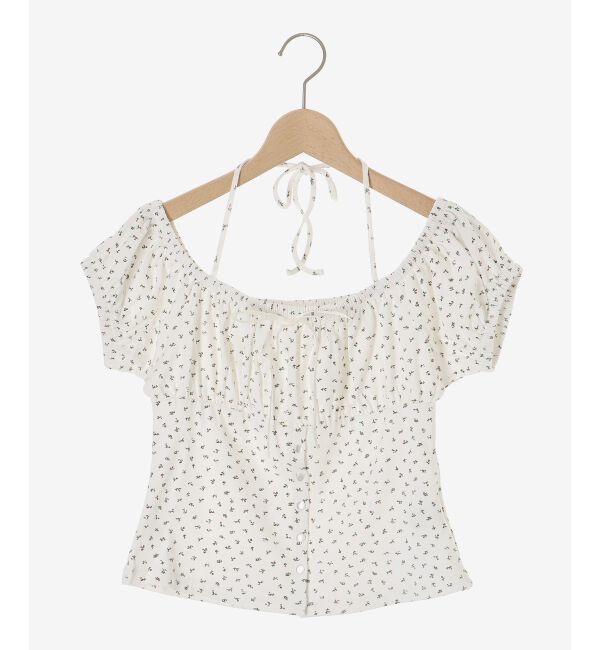  「リボン付きホルターネックカットソー」|Tシャツ・カットソー|