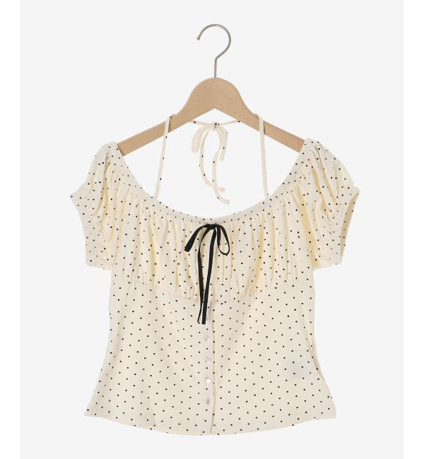  「リボン付きホルターネックカットソー」|Tシャツ・カットソー|