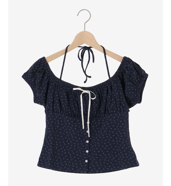 「リボン付きホルターネックカットソー」|Tシャツ・カットソー|