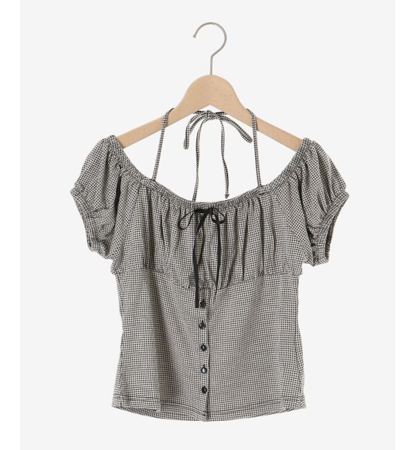  「リボン付きホルターネックカットソー」|Tシャツ・カットソー|