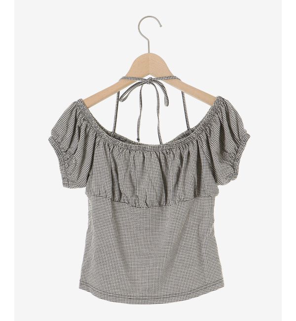  「リボン付きホルターネックカットソー」|Tシャツ・カットソー|