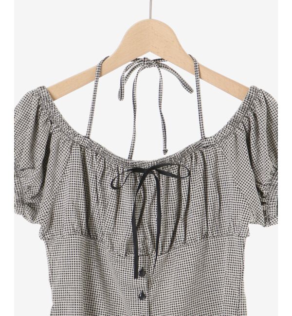  「リボン付きホルターネックカットソー」|Tシャツ・カットソー|