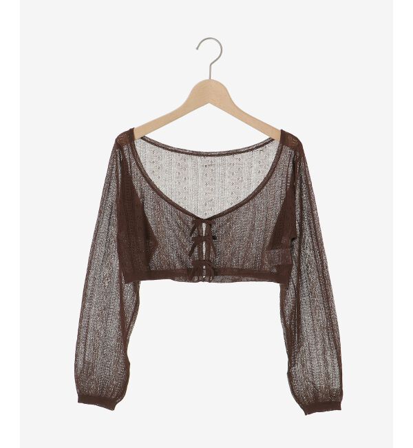  「透かしリボンニット&times;キャミセット」|ニット・セーター|