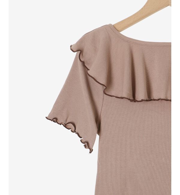  「メロウフリルレイヤードカットトップス」|Tシャツ・カットソー|