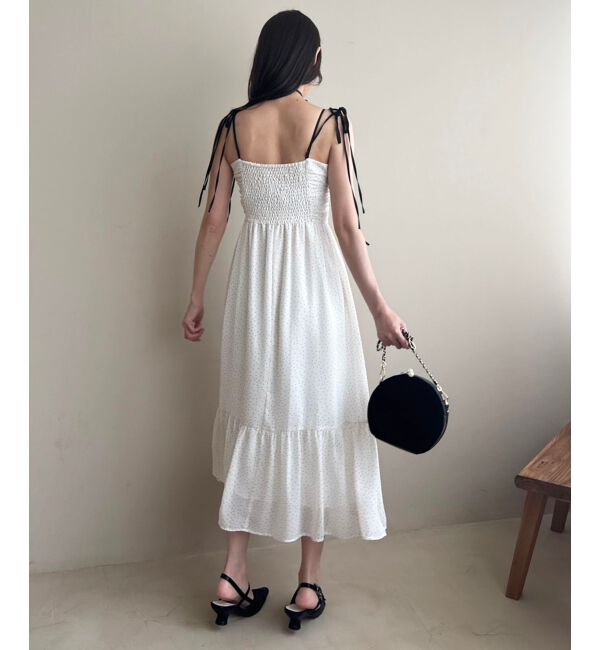  「バイカラーリボンキャミワンピース」|ワンピース|