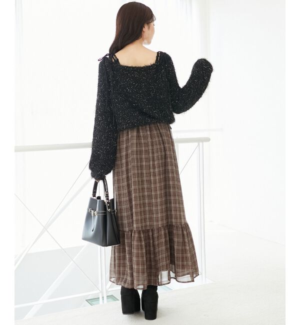  「バイカラーリボンキャミワンピース」|ワンピース|