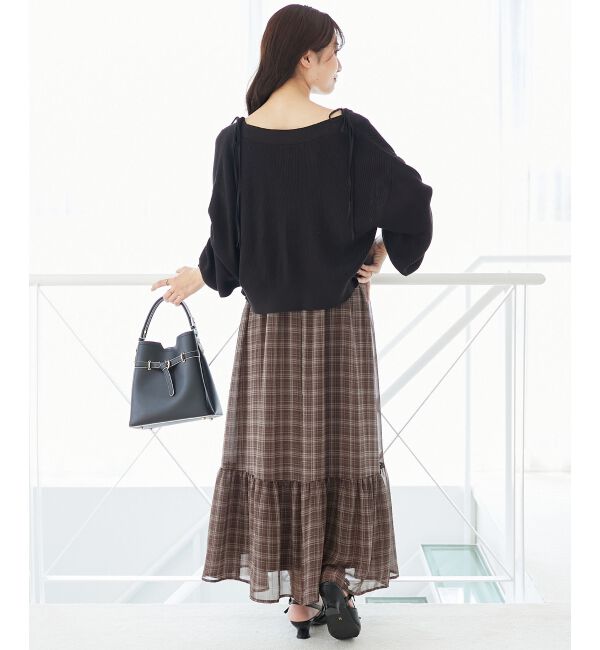  「バイカラーリボンキャミワンピース」|ワンピース|