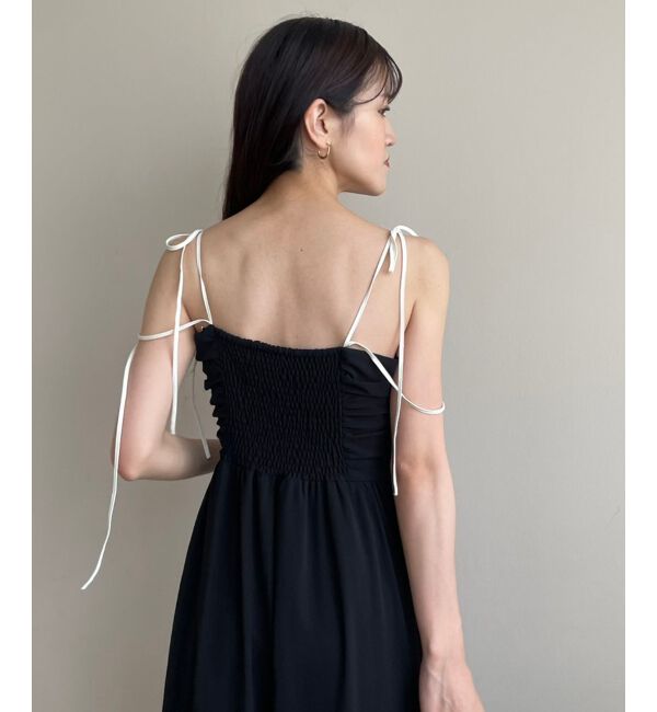  「バイカラーリボンキャミワンピース」|ワンピース|