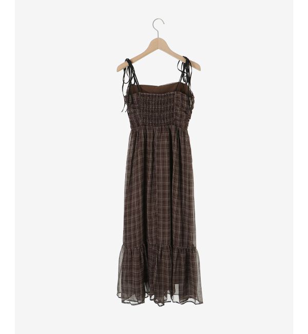  「バイカラーリボンキャミワンピース」|ワンピース|