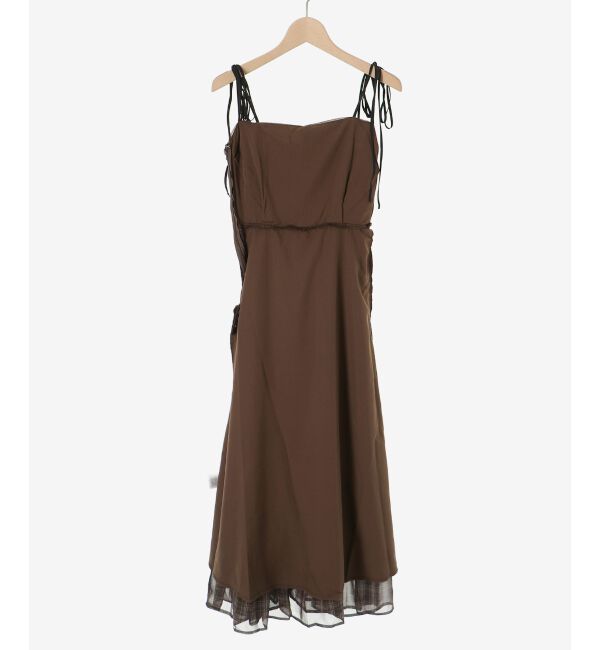  「バイカラーリボンキャミワンピース」|ワンピース|