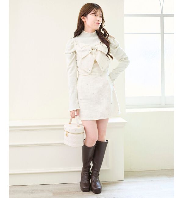  「ビッグリボンビジュービスチェ」|キャミソール|