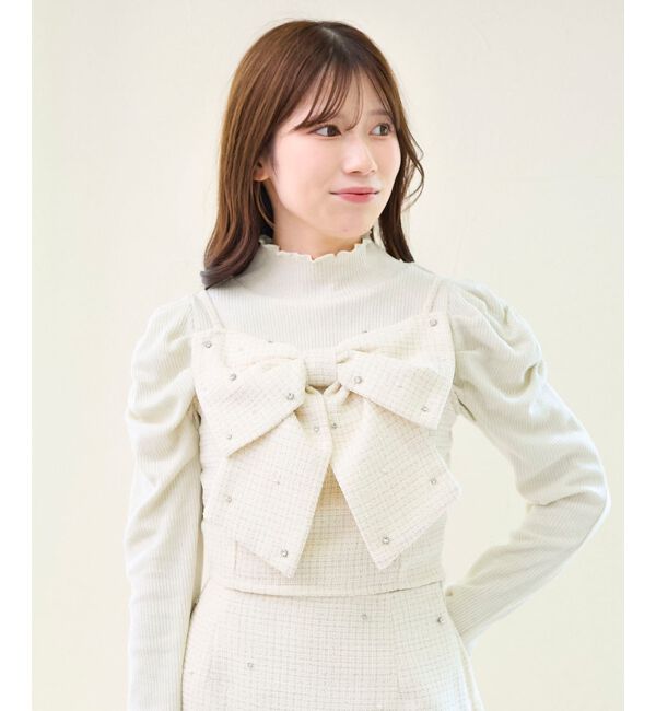  「ビッグリボンビジュービスチェ」|キャミソール|