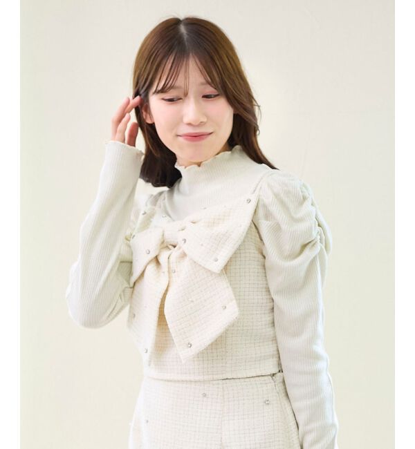  「ビッグリボンビジュービスチェ」|キャミソール|