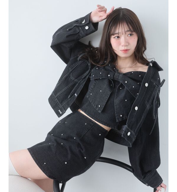  「ビッグリボンビジュービスチェ」|キャミソール|