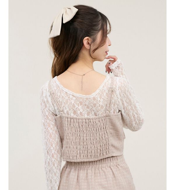  「ビッグリボンビジュービスチェ」|キャミソール|