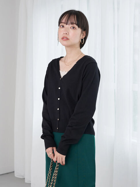 earth music&ecology「ハイゲージ多釦カーディガン」|カーディガン|