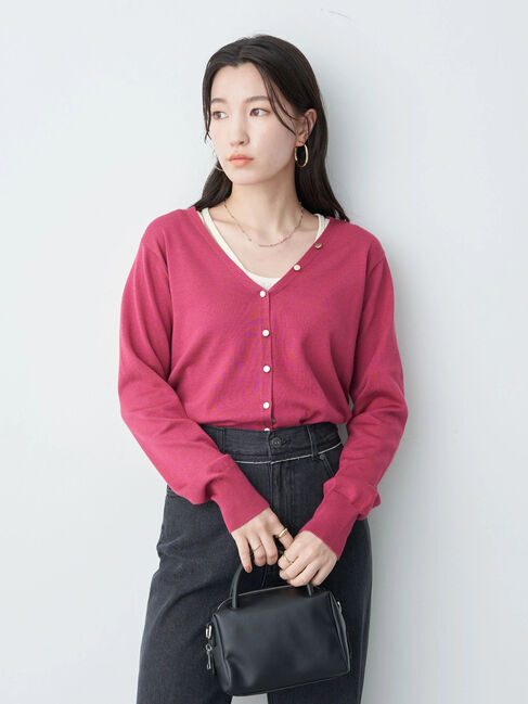 earth music&ecology「ハイゲージ多釦カーディガン」|カーディガン|