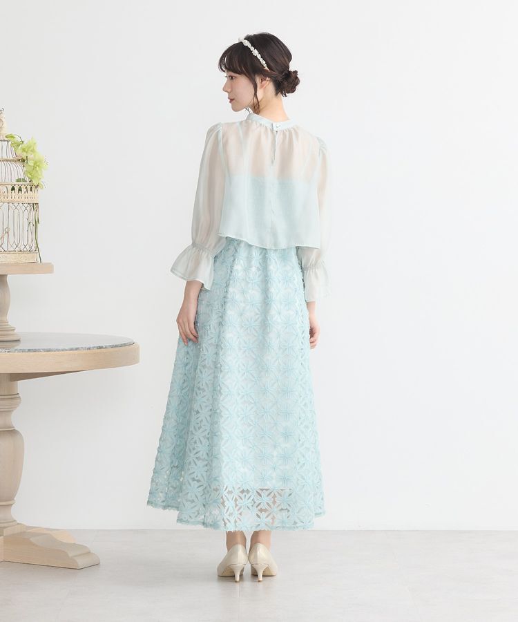 earth music&ecology「SET2点シアーブラウス＋3Dレースワンピース」|ワンピース|