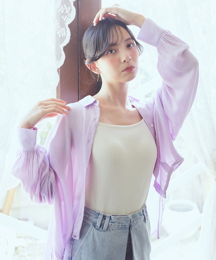 earth music&ecology「レイヤードニットタンクトップ」|キャミソール|