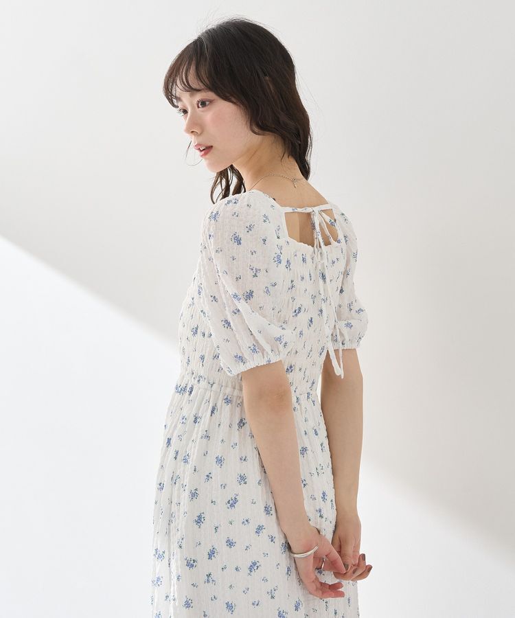 earth music&ecology「バックリボンシャーリングワンピース」|ワンピース|