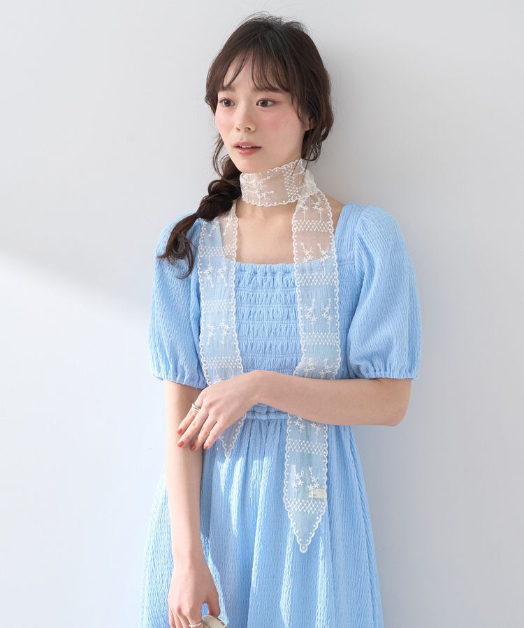 earth music&ecology「バックリボンシャーリングワンピース」|ワンピース|