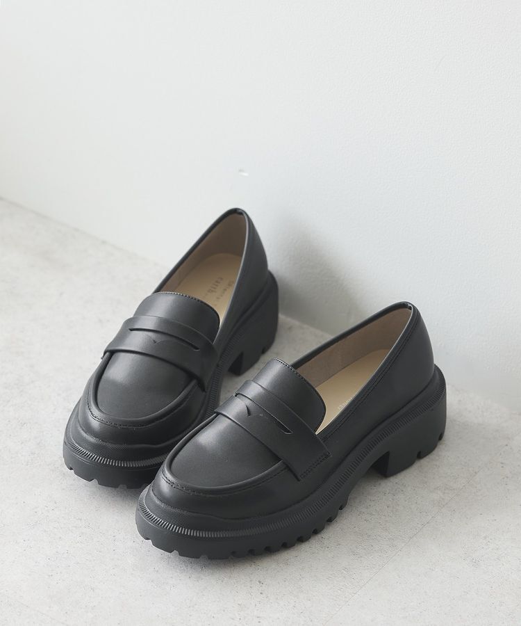 earth music&ecology「ORiental TRaffic 厚底ローファー」|ローファー|Black