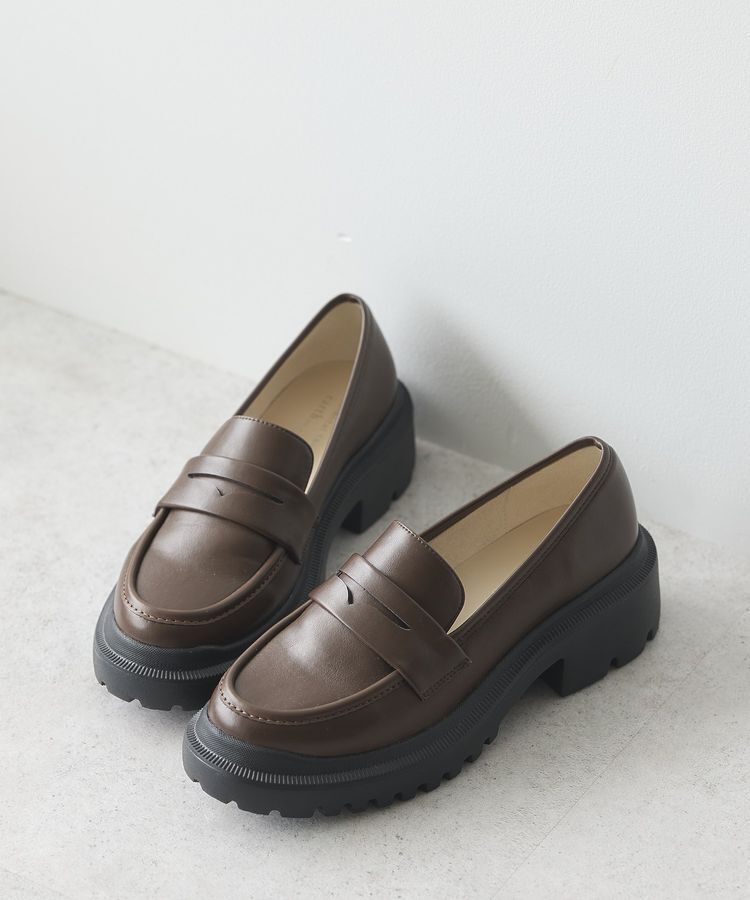 earth music&ecology「ORiental TRaffic 厚底ローファー」|ローファー|Brown