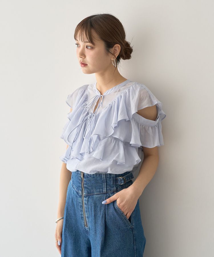 earth music&ecology「2WAYフリルブラウス」|シャツ・ブラウス|