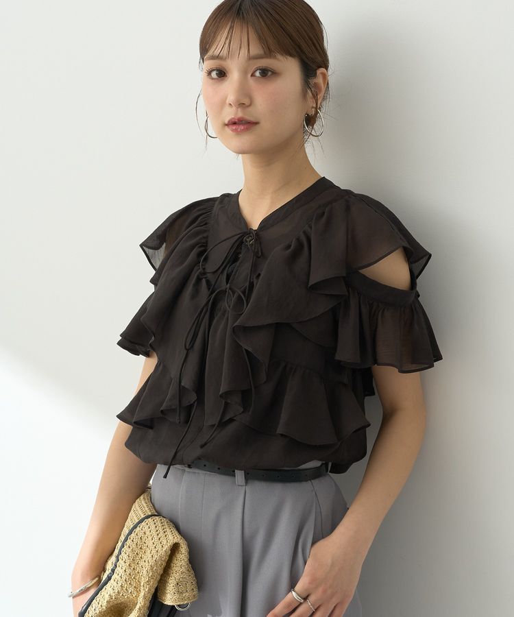 earth music&ecology「2WAYフリルブラウス」|シャツ・ブラウス|