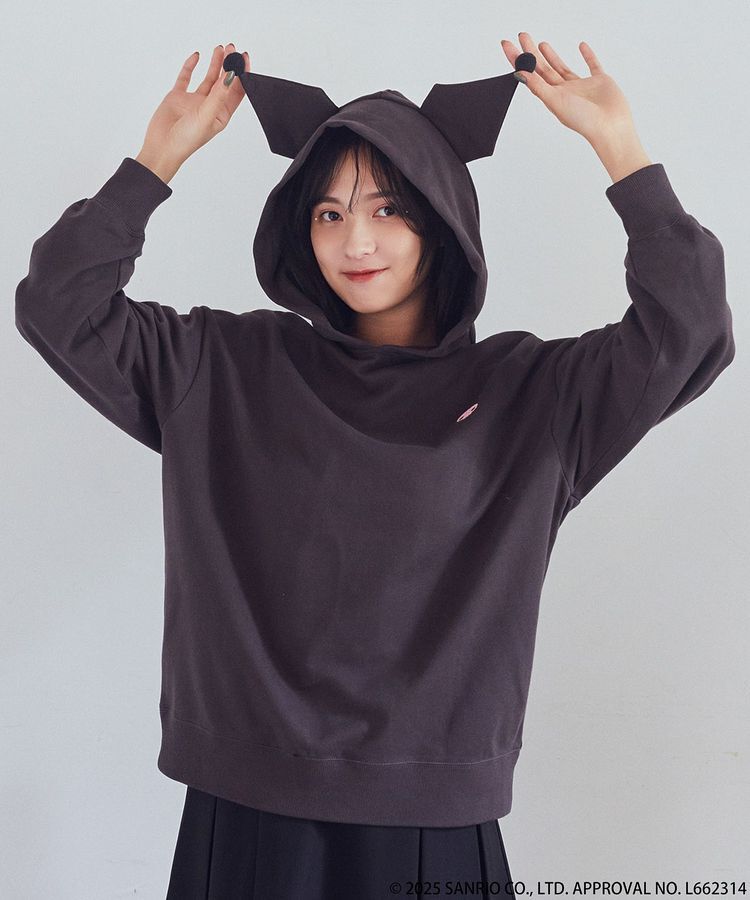 earth music&ecology「マイメロディ&クロミ/earth 耳付きフーディー」|スウェット・ジャージ|Charcoal Gray