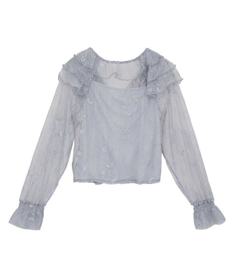 earth music&ecology「SET2点ラッフルレースブラウス＋キャミソール」|シャツ・ブラウス|