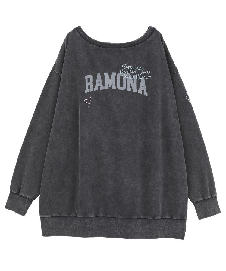 earth music&ecology「ランダム刺繍オフショルプルオーバー」|スウェット・ジャージ|