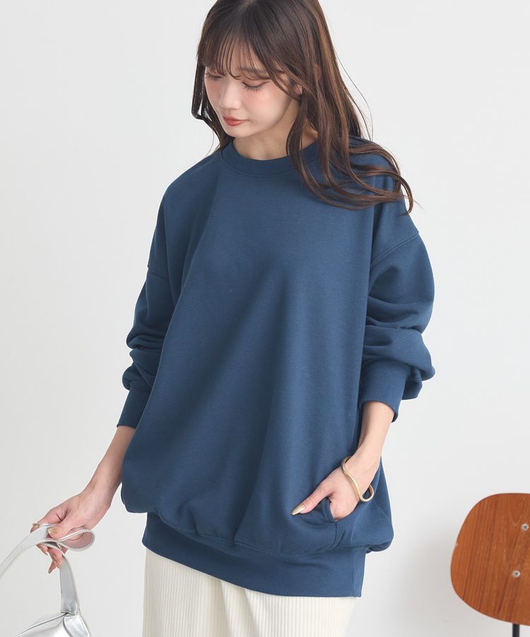 earth music&ecology「サイドリブロゴスウェット」|スウェット・ジャージ|Blue Green