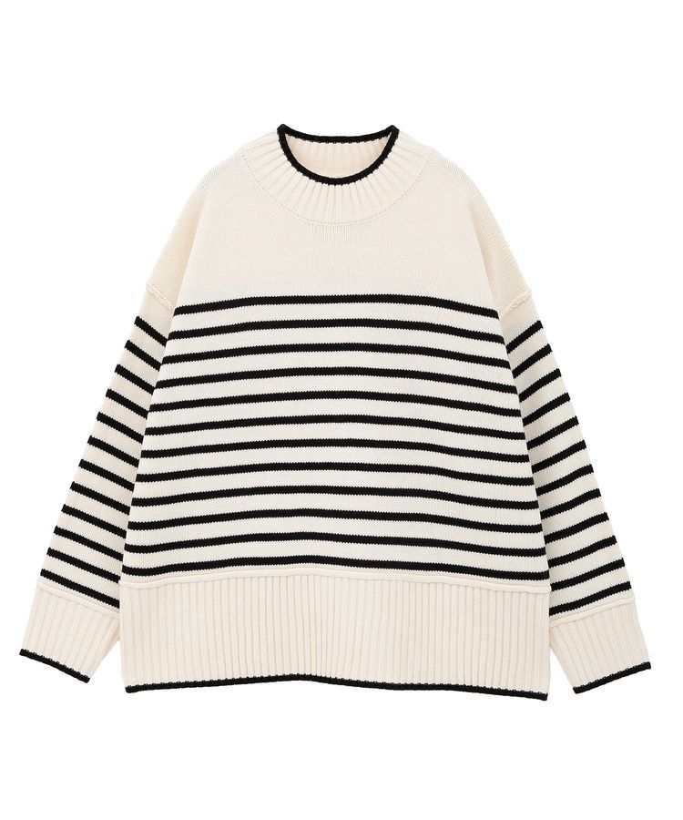 earth music&ecology「アンチピリングモックネックバックスリットニット」|ニット・セーター|