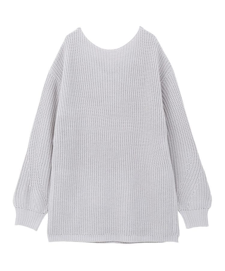 earth music&ecology「アンチピリングクロスネックルーズニット」|チュニック|