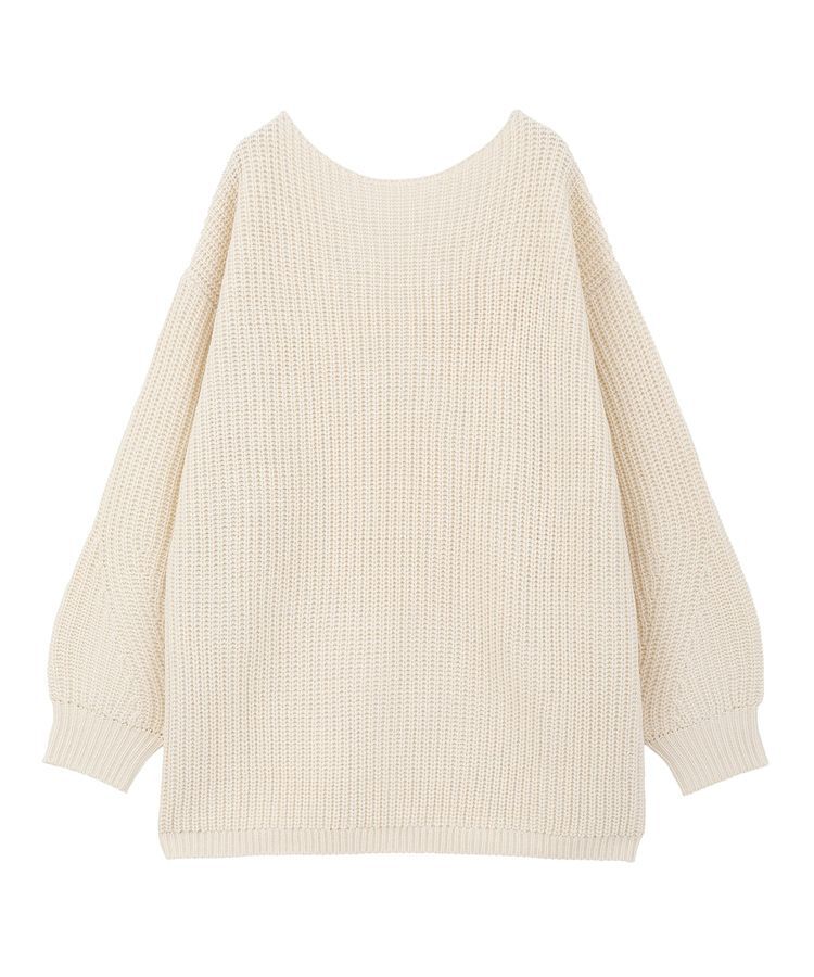 earth music&ecology「アンチピリングクロスネックルーズニット」|チュニック|