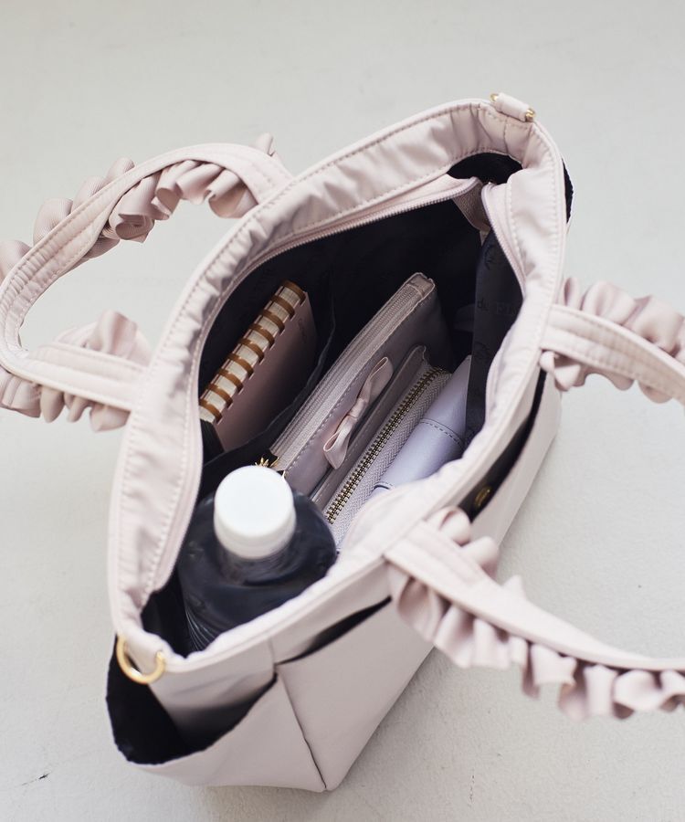 Maison de FLEUR「撥水加工フリルハンドル2Wayトートバッグ」|トートバッグ|