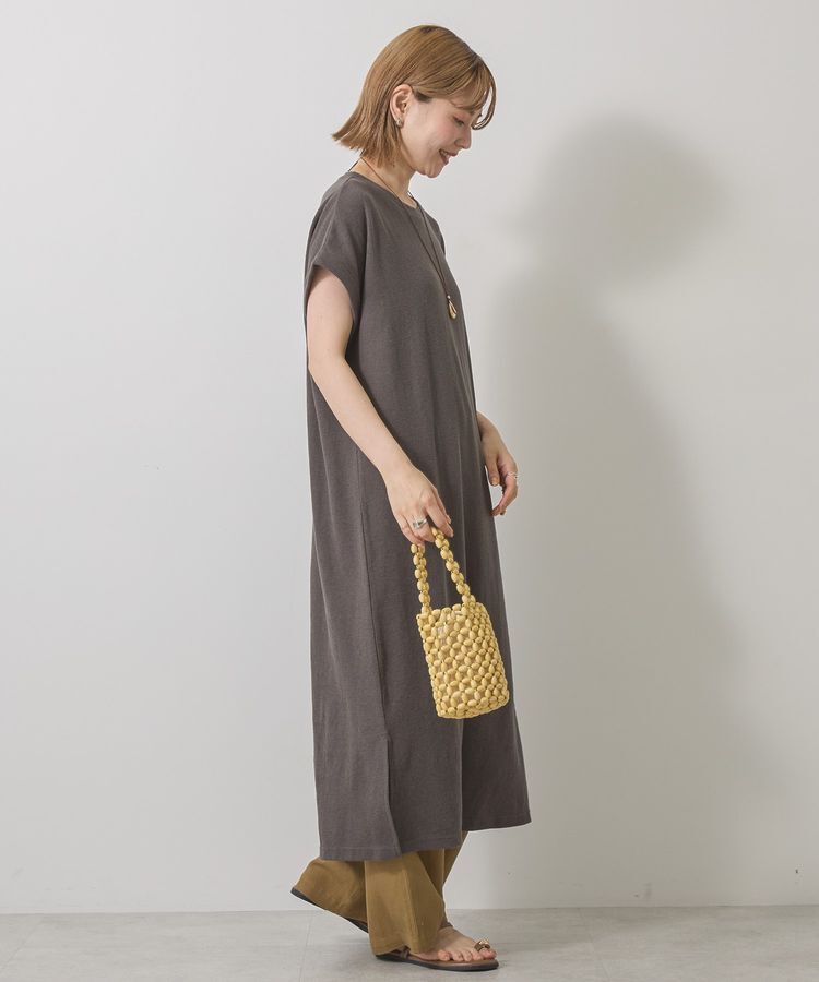 AMERICAN HOLIC「ワッフルサイドスリット半袖ワンピース」|ワンピース|