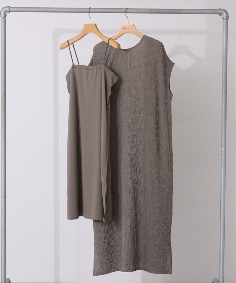 AMERICAN HOLIC「ポコポコノースリーブワンピース【インナー付き】」|ワンピース|