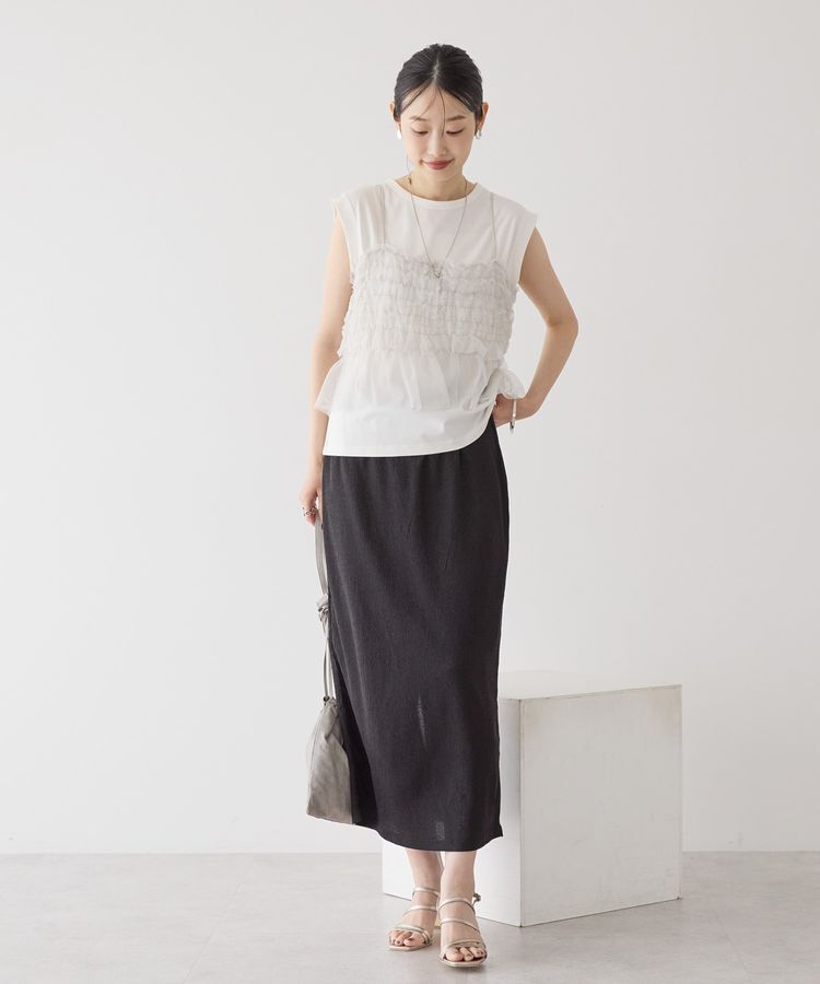 AMERICAN HOLIC「【2点セット】チュールキャミ+ノースリーブT」|Tシャツ・カットソー|