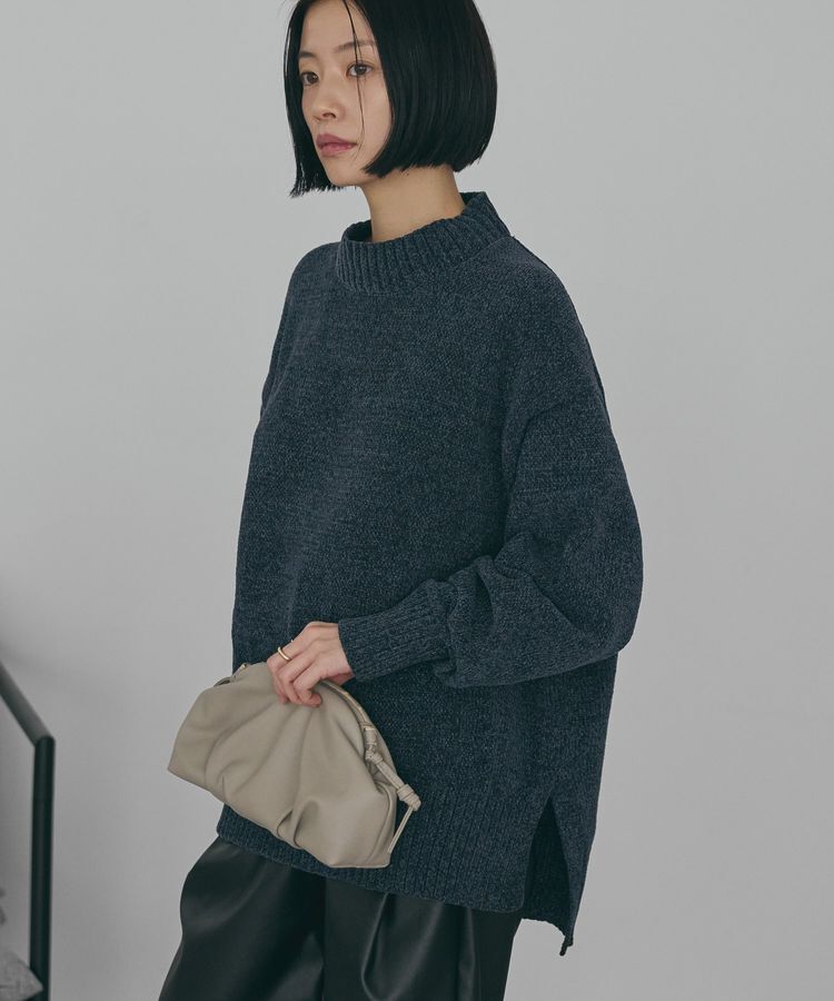 AMERICAN HOLIC「ベロアモールニットプルオーバー」|ニット・セーター|