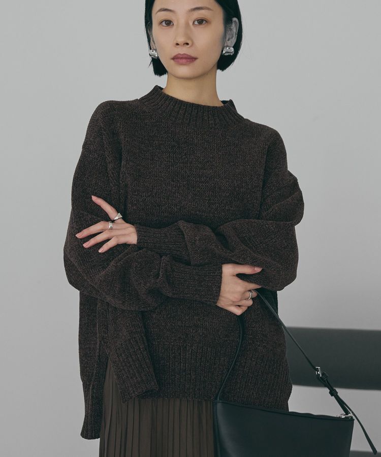 AMERICAN HOLIC「ベロアモールニットプルオーバー」|ニット・セーター|